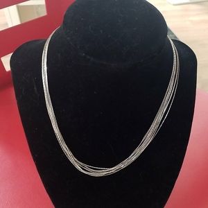 10 strand Sterling silver necklace